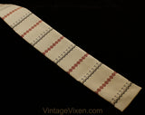 1960s Square End Tie - Men's 60s Nautical Preppy Novelty Necktie by Rooster - Anchors and Sailor Ship's Wheels - Khaki Black Rust Brown Tan