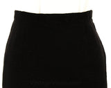 Size 2 Designer Dress - 1950s Marilyn Black Wool Two-Piece Dress - Sexy 50s Lolita Sweater Girl Top & Pencil Skirt - Luisa Spagnoli Italy