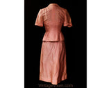 As Is XXS 1950s Rose Pink Strapless Dress & Jacket - 50s Bombshell Size 0 Summer Suit - Marilyn Pin Up Look - 1950's Henri Bendel - Waist 23