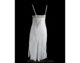 Size 8 1930s Nightgown - Authentic 30s Pale Blue Bias Cut Rayon with Deco Lace - Femme 30's Glamour - Juliana Lingerie - Bust 35 - 50733
