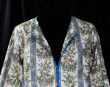 Size 8 Asian Chinoiserie Novelty Print Pant Set - 1960s Spring Cotton Pantsuit - Tunic, Shirt & Tailored Pant - 60s Deadstock - Waist 27