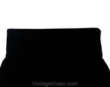 Size 10 Black Velvet Skirt - YSL Designer Formal Ankle Length - Winter Yves St Laurent Rive Gauche France - Medium - Waist 29 - Beautiful!