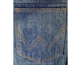 Men's Medium Shorts - 1980s Cutoff Denim by Wrangler - Faded Blue Cotton - 80s Western Hippie Casual Cut-Offs - As Is Deadstock - Waist 33