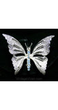 Ice Blue & Silver Butterfly 1950s Pin - Novelty Insect Brooch - Faux Silvertone Metal - Gerry's - Spring - Summer - Elegant 50s - 38462