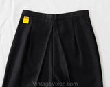 Size 0 Gray Cigarette Pant - XXS 1950s Charcoal Cotton Canvas - 50s 60s Slim Tailored Ladies' High Rise Trouser - NWT Deadstock - Waist 23