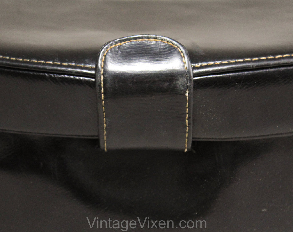 1930s 40s Shoulder Bag - Rare Patent Leather Binocular Purse - Kidney –  Vintage Vixen Clothing