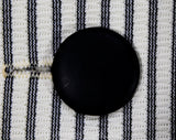 Size 10 1960s Jacket - Medium Black & White Seersucker Style Striped Casual Blazer - 50s 60s Mid Century NWT Deadstock - Bust 40.5