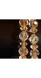 Glam 1950s Cut Crystal Beaded Cuff Bracelet - Clear Glass Facted Beads - 1950s - 40s 50s New-Old Stock - Classic Simple Glamorous - 34712-1