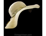 Neutral Felt Hat - Taupe Wool Wide Brim 1970s Millinery from Saks 5th Avenue - Spring Fall - Floppy Slouch Brim - Sophisticated 70s Chic