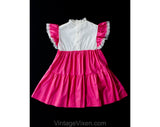 Girl's Size 10 Pioneer Style Dress - 1970s Old Fashioned Pink Cotton & Lace - 60s 70s Children's Antique Victorian Style Costume - Unworn