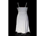 Large 50s White Full Slip - Size 12 Sheer Bias Cut Lingerie with Ruffles - 1950s Pin Up Girl - Powers Model - Summer Dress Slip - Bust 39