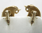Flourish Brooch & Earrings - Sarah Coventry - Sophisticated 1960s Goldtone Gold Metal - Leafy Romantic Office Jewelry - Lapel Pin - 42664