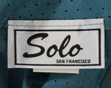 FINAL SALE Size 12 Blue Dress - 1980s Faux Suede - Soft Turquoise Velour - Sporty Dot Pattern - 80s with Original Belt - NWT Deadstock