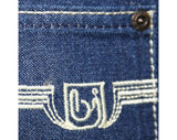 Size 6 1980s Dark Denim Jeans by Bonjour - Sexy Preppy Straight Leg 80s Pants - Small Blue Jean - Status Symbol Street Wear - Waist 27.5
