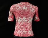 Antiques & Collectables Novelty Print 1970s Tee Shirt - Child's Large or Ladies XXS Cotton Jersey Knit - Pink Attic Treasures - Chest 31