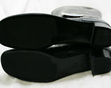 Size 10 Black Boots - Authentic Early 1960s Deadstock - Waterproof Vinyl - Fleece Lined - 60s - Faux Buckle - Rain Dears - Winter - 43246-2