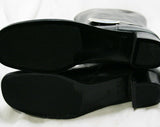 Size 6 Black Boots - Authentic Early 1960s Deadstock - Waterproof Vinyl - Fleece Lined - 60s - Faux Buckle - Rain Dears - Tall Winter Shoes