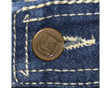Size 6 1980s Dark Denim Jeans by Bonjour - Sexy Preppy Straight Leg 80s Pants - Small Blue Jean - Status Symbol Street Wear - Waist 27.5