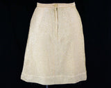 Size 6 Gold Mini Skirt - 1960s Vintage Vixen - 60s Metallic Short Skirt - Glam Go Go Girl Cocktail Style - Small - Waist 25.5 - 42267
