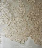 Size 8 Wedding Dress - Dramatic 1960s Ivory Empire Bridal Gown with Frilled Neckline & Train - NWT - Bust 34.5 - Waist 29.5- 34160-1
