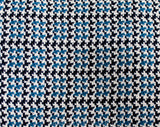 Teen Size 14 16 Blue Polyester 1960s Pants - Teenage Boy's 60s Mod Trouser - Late 60s 70s Houndstooth Double Knit - Waist 27 - NOS Deadstock