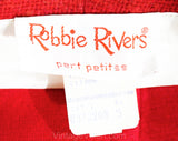 Size 000 Red Tweed Skirt - 1960s Nubby Flecked Office Wear - XXXS 60s Secretary Style Junior Petite Separates - Waist 21 - NWT Deadstock