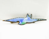 1920s Swallows Pin - Forked Tail Bird - Bluebird of Happiness - Deco 20s 30s Enamel Brooch - Blue Bird - Shabby Sweet - Dainty Size - 42661
