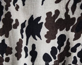 Size 6 Animal Print Wiggle Skirt - 1950s Unusual Design Pencil Style - 50s Brown Black Fitted Silk Chiffon - Tailored Pin Up Chic - Waist 26