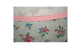 Charming 1930s Pink Floral Print Organdy Apron - Small Medium Apron - Size 6 to 10 - Feminine - Cute Sheer Cotton - Waist 26 to 28 - 30494-1