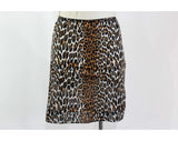 Size 4 Leopard Half Slip - Vanity Fair Lingerie - 1960s Chic Savage Pin Up Style - Brown & Black Nylon Tricot - Side Slit - Tarzan and Jane