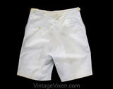 Teen Boy's 1960s Shorts - Size 14 16 White Cotton Surfer Style Shorts - 60s Childs Boys Summer Preppy Classic Deadstock - NWT - Waist 26.5