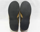 Size 6 Toddler Boys Saddle Shoes - Authentic 1960s Brown Two Tone Suede Oxfords - Child Size 6M - Boy's 60s NIB Deadstock - Hush Puppies
