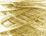 Artisan Style Ecru Yarn with Soft Woolly Texture - 1.25 Lbs Cone - Ivory Pale Neutral 1980s Fiber Art Spiral Twist - Lightweight Woolen