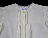 1950s Baby's Dress & Slip Set - Size 0 to 3 Months - Fine Pale Yellow Cotton White Embroidery - All Hand Sewn - 50s Infant Girl's Outfit