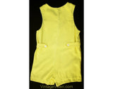 Size 4T 1950s Toddlers Play Outfit - Gender Neutral 50s 60s Nautical Sailor Style Romper - Yellow & Blue One Piece - Ships Anchor Applique