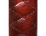 Size 5 Mod 60s Boots - Burnt Orange Waterproof Vinyl - 1960s Street Style - Diamond Pattern - Fleece Lined - Unworn - Deadstock - 43151-1