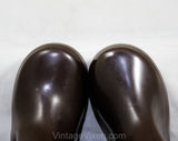 Child Size 8 Brown Galoshes - Authentic 1960s Child's Rain Boots - Waterproof Rubber Overshoe - 60s Mid Century Deadstock - Thermolites