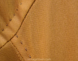 Men's Medium 60s Windbreaker - Mustard Goldenrod Yellow Brown 1960s Wind Breaker - Pick Stitched Seams - Zip Front Jacket - Chest 44
