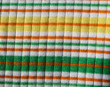 Gender Neutral 1960s Tank Top - 18 Month Toddler Shirt - Sleeveless Girl's Boy's Summer Striped Green Orange Yellow Knit - 60s 70s Deadstock