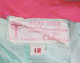 Size 6 Maxi Skirt - Tropical Bohemian Thai Silk Summer Patchwork - Colorful Teal Blue Magenta Pink Lime Green - Ankle Length - Waist 26
