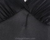 Size 6 Sexy Nightgown - 1970s Black Negligee with Bare Cutout Sides - Sleeveless Small 70s Summer Nightie by Mistee - As Is - Bust 34