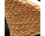 Size 7 Shoes - 1970s White Espadrille Sandals with Nomadic Beading - 7N Summer 70s Espadrilles - Wedge Heel - Made In Brazil - 39996-1