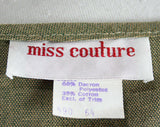 Size 8 Brown Suit - Late 1950s Summer Suit - Cranberry Plaid Seersucker - Flaxen Brown - 50s Early 60s - Secretary Style - Good Girl - 42894