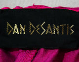 Medium Size Pink Silk Hot Pants - Dated 1982 - Dan De Santis - Jeweltone Fuschia Shantung - Retro Style - Deadstock 1980s Pin Up Shorts