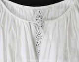 Antique 4T Toddler's Chemise with Paisley Eyelet - Size 4 Girls Summer Nightgown - Victorian or Regency Era - All Hand Sewn Seams - Chest 23