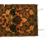 Victorian 1800s Table Runner - 11.75 x 35 Inches - Antique Silk Brocade Rectangular Dresser Textile - As Is Frayed Distressed - Pink Beige