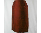 Size 8 Autumn Suit - 1950s Rust Brown Silk Suit with Reversible Jacket, Matching Shell & Skirt - 50s 60s - Bust 38.5 - Waist 27 - 40485-1