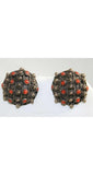 Italian Chic 1940s Silver & Carnelian Bracelet Set - Earrings - 40s Demi-Parure - Orange - Made In Italy - Deadstock - New In Box - 40243