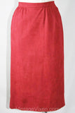 XS Designer Suit - 1970s Burgundy UltraSuede Suit - 395 Dollar Original Tag - Size 0 Jacket & Skirt - Jerry Silverman - Bust 36 - 34101-1