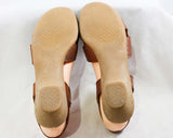 Size 7 1/2 Unworn Brown Leather Sandals - 1980s Softspots Shoes - Soft Spots Retro Summer Sandal - NOS Deadstock - 7.5W - Wide Width - 46970